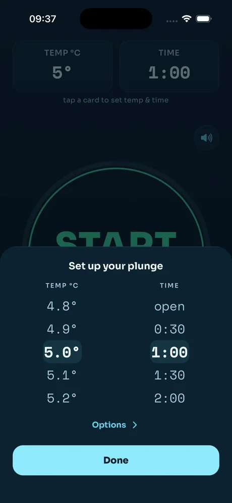 Set up your plunge screen